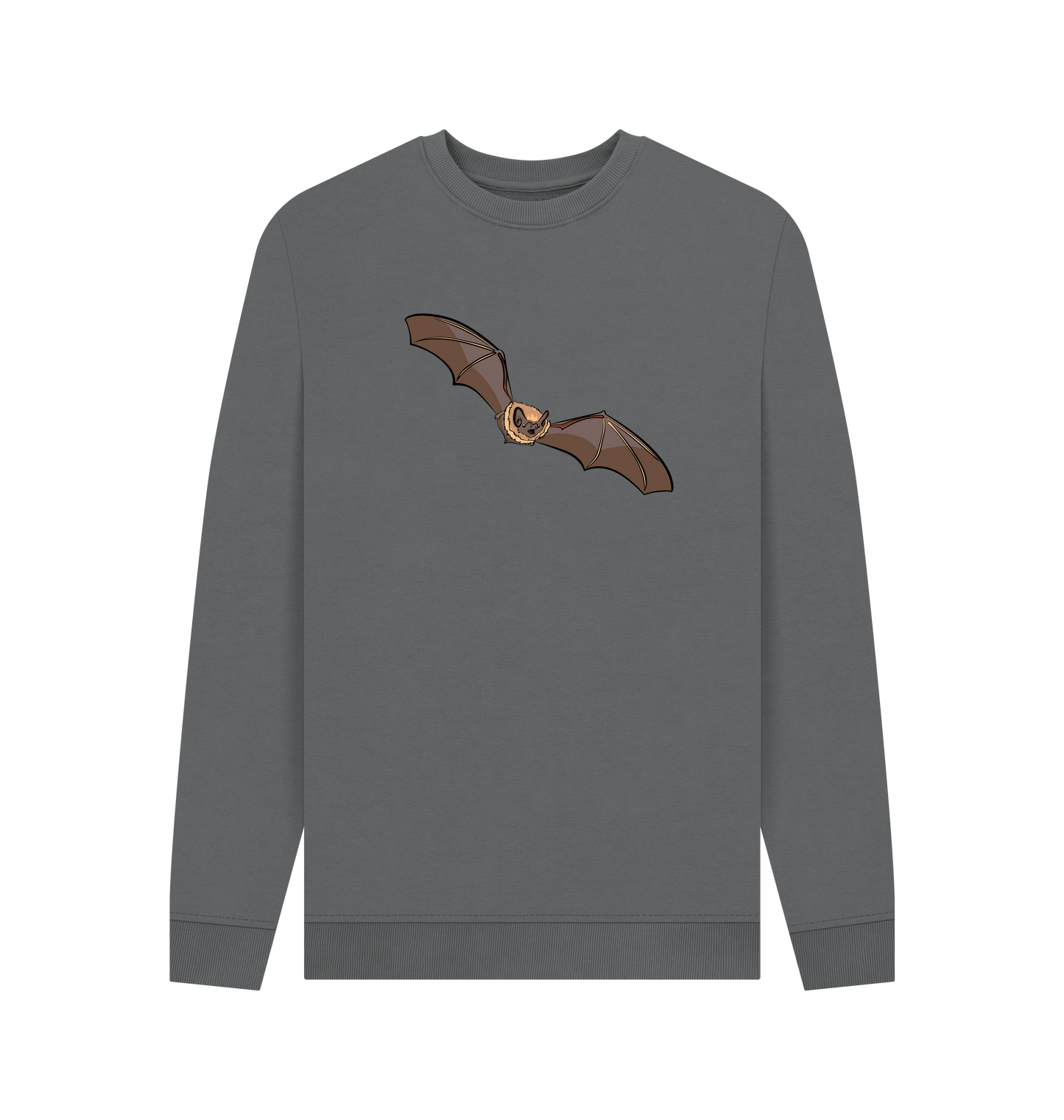 Slate Grey Printed Sweater Front