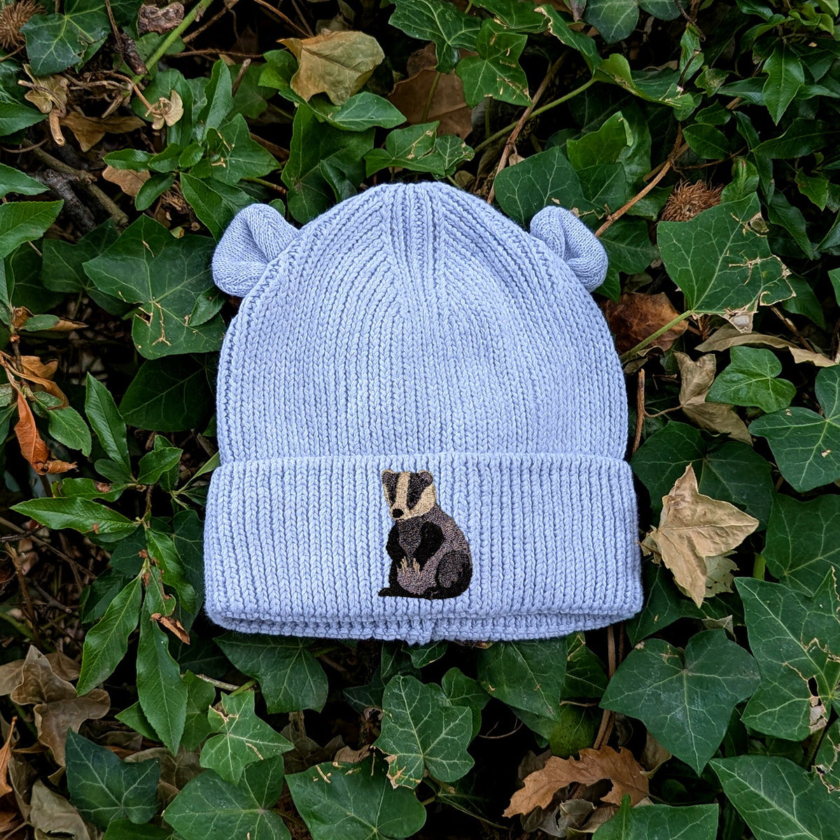 Badger Embroidered Baby Bear Beanie (up to 2 years)