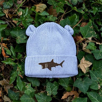 Basking Shark Embroidered Baby Bear Beanie (up to 2 years)