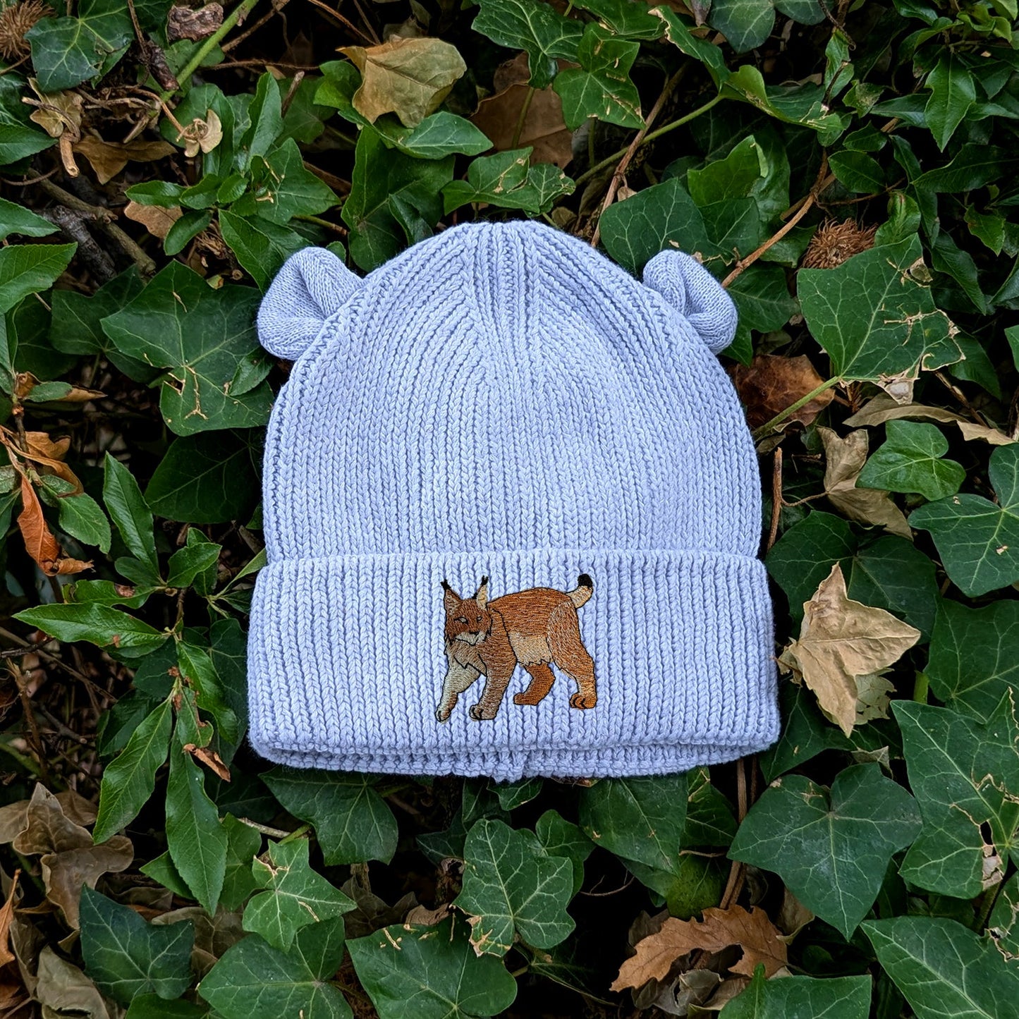 Lynx Embroidered Baby Bear Beanie (up to 2 years)