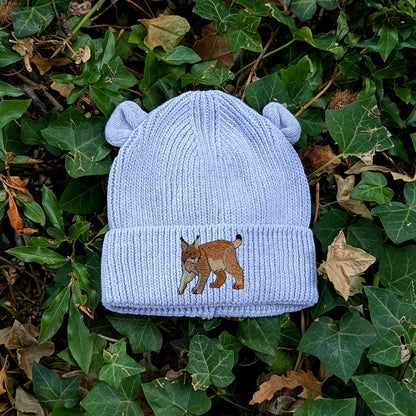 Lynx Embroidered Baby Bear Beanie (up to 2 years)