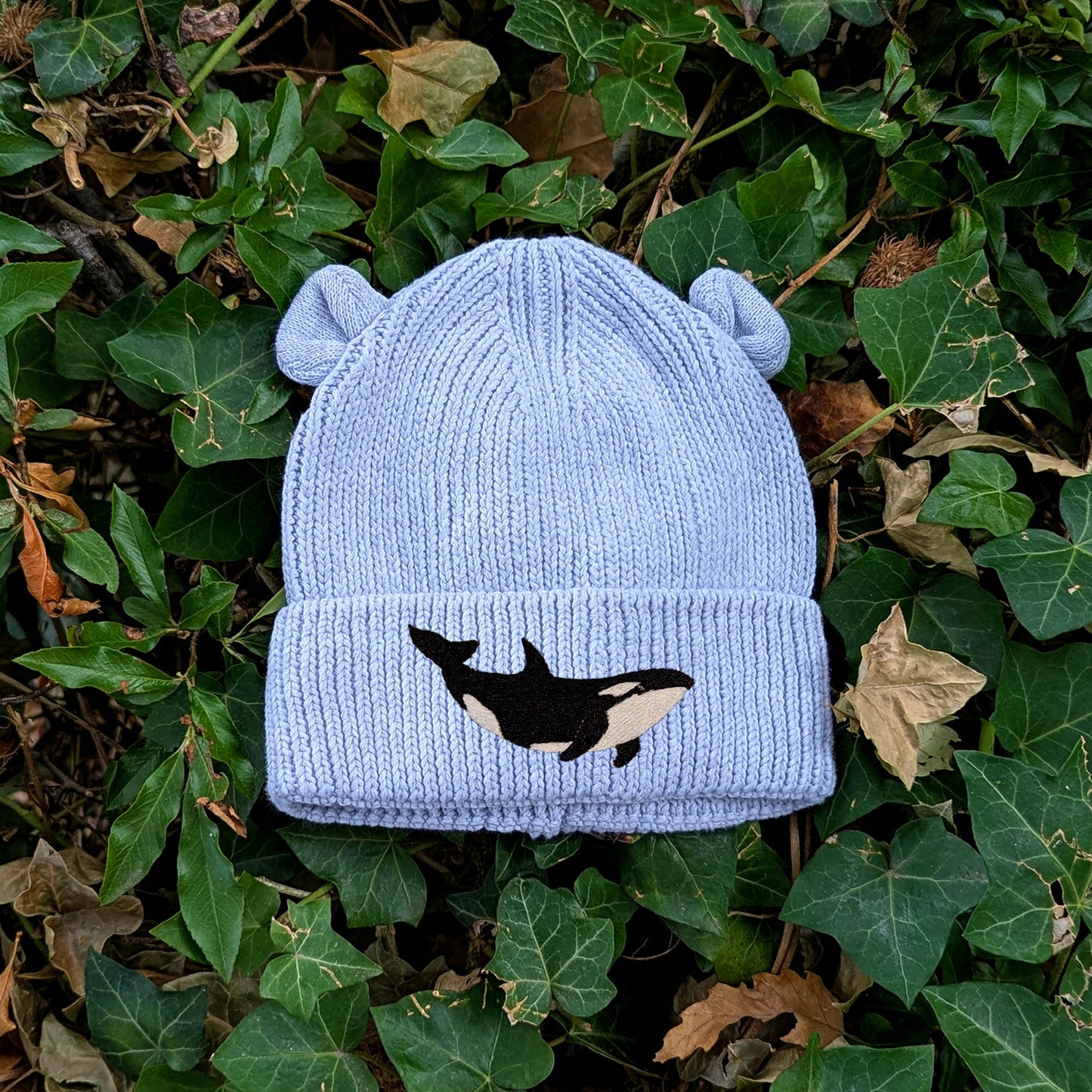 Orca Embroidered Baby Bear Beanie (up to 2 years)
