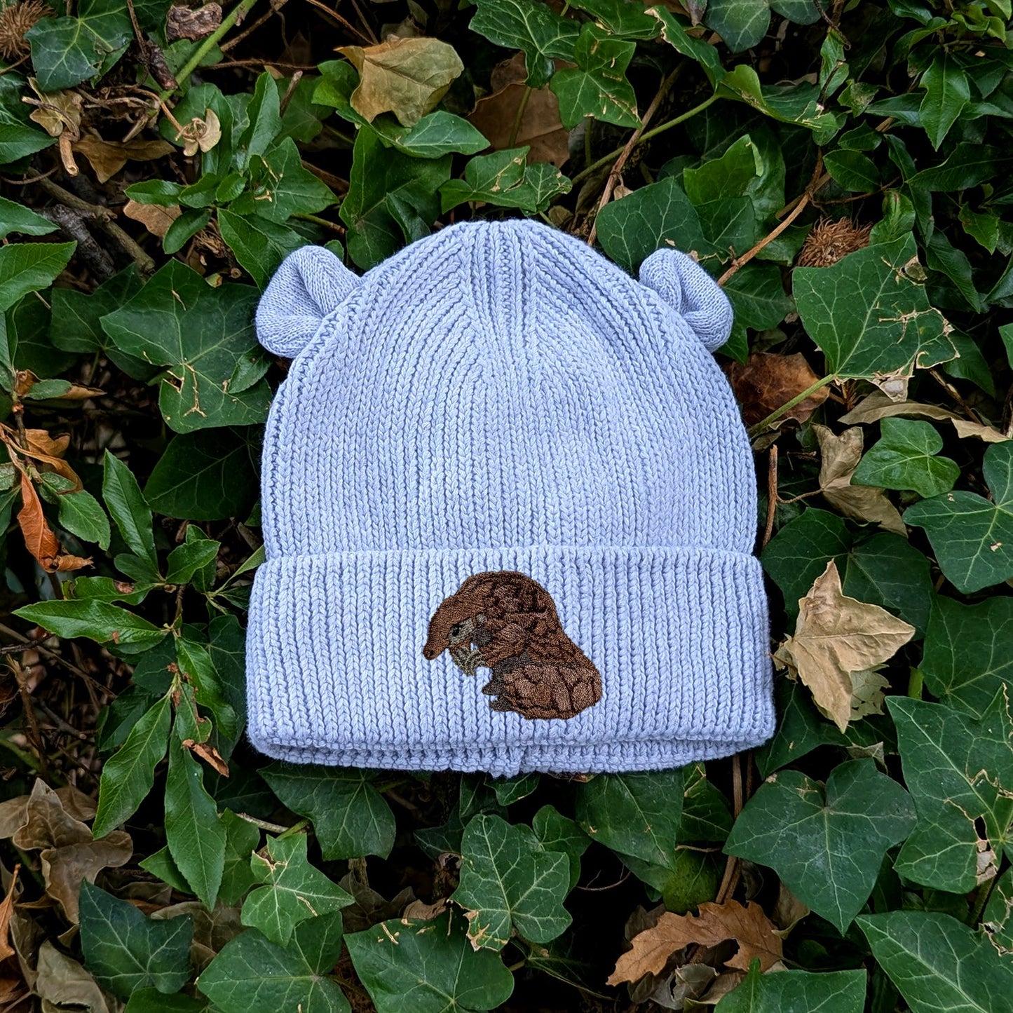 Pangolin Embroidered Baby Bear Beanie (up to 2 years)