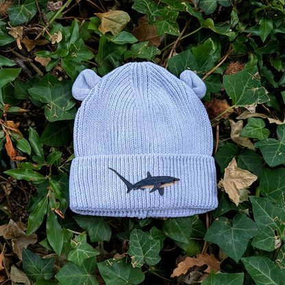 Thresher Shark Embroidered Baby Bear Beanie (up to 2 years)