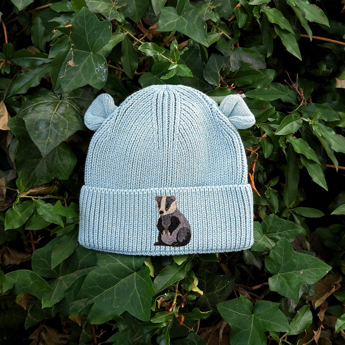 Badger Embroidered Baby Bear Beanie (up to 2 years)