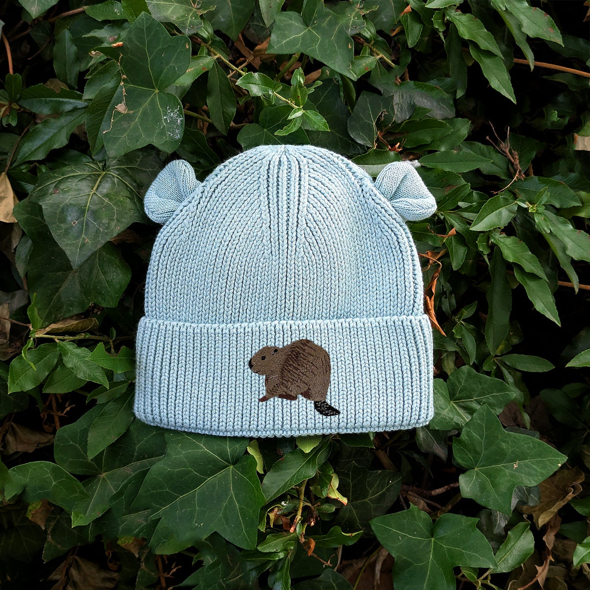Beaver Riverside Embroidered Baby Bear Beanie (up to 2 years)
