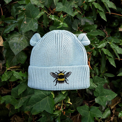 Bumblebee Embroidered Baby Bear Beanie (up to 2 years)