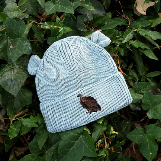 Griffon Vulture Embroidered Baby Bear Beanie (up to 2 years)