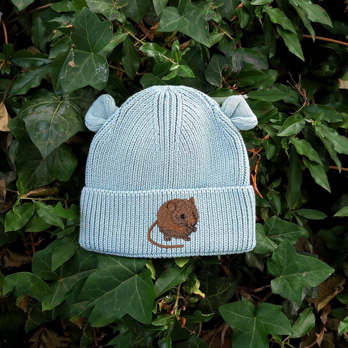 Harvest Mouse Embroidered Baby Bear Beanie (up to 2 years)
