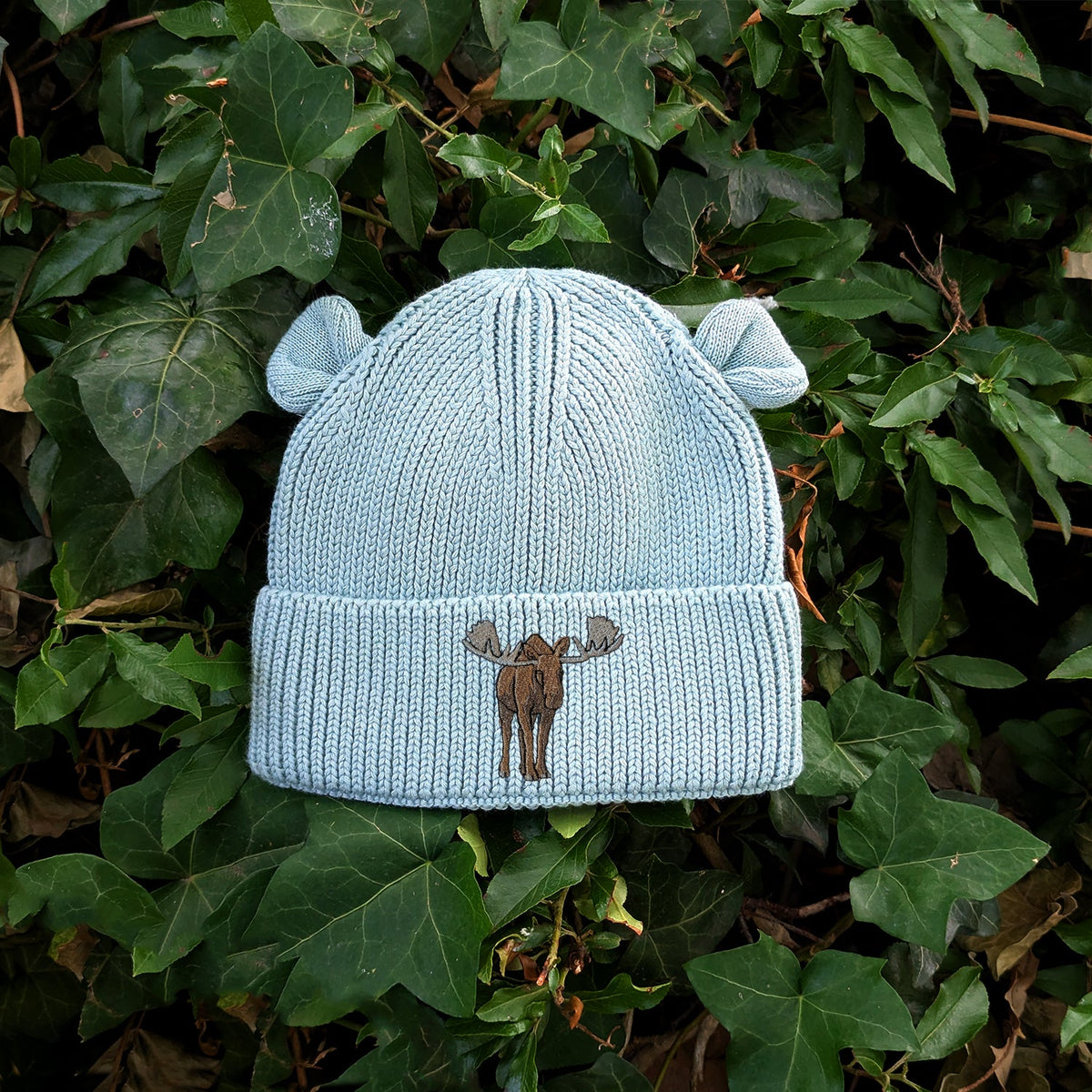 Moose Embroidered Baby Bear Beanie (up to 2 years)