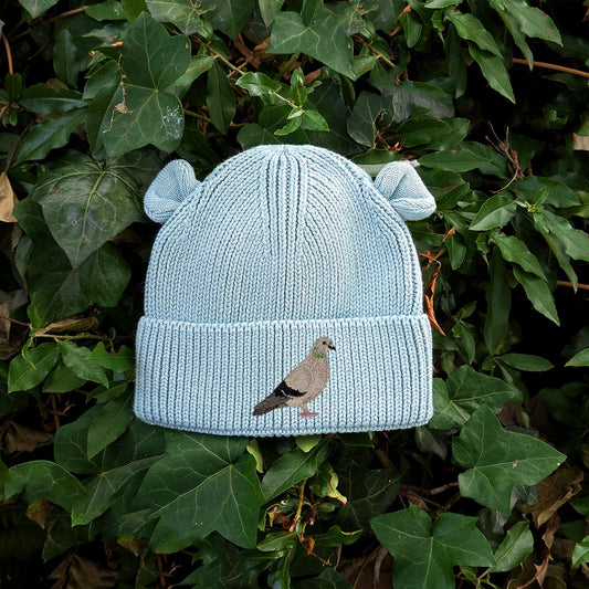 Pigeon Embroidered Baby Bear Beanie (up to 2 years)