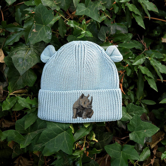 Rhino Embroidered Baby Bear Beanie (up to 2 years)
