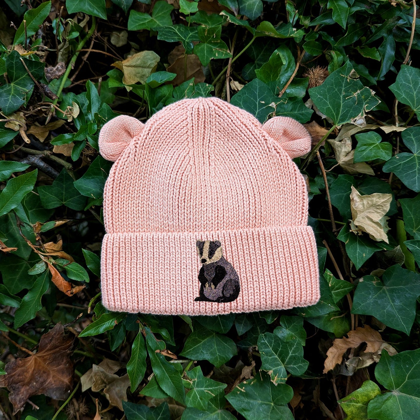 Badger Embroidered Baby Bear Beanie (up to 2 years)