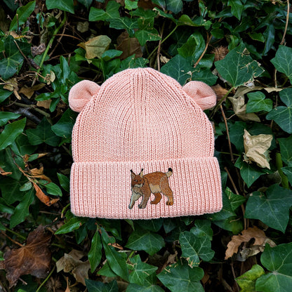 Lynx Embroidered Baby Bear Beanie (up to 2 years)