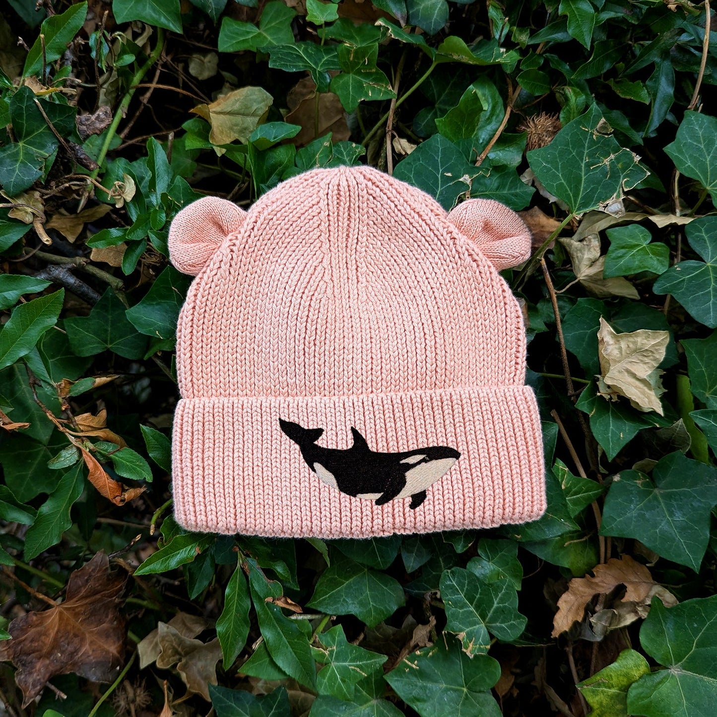 Orca Embroidered Baby Bear Beanie (up to 2 years)