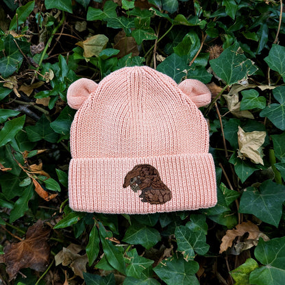 Pangolin Embroidered Baby Bear Beanie (up to 2 years)