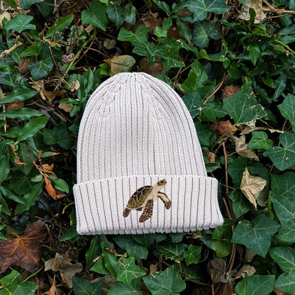 Sea Turtle Embroidered Kids Beanie (3 - 7 years)