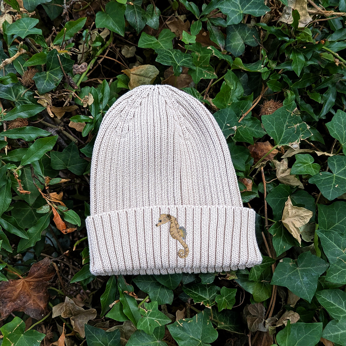 Seahorse Embroidered Kids Beanie (3 - 7 years)