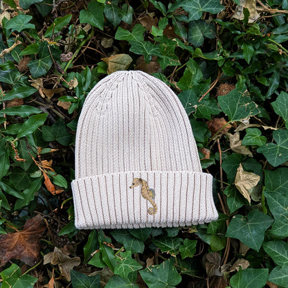 Seahorse Embroidered Kids Beanie (3 - 7 years)