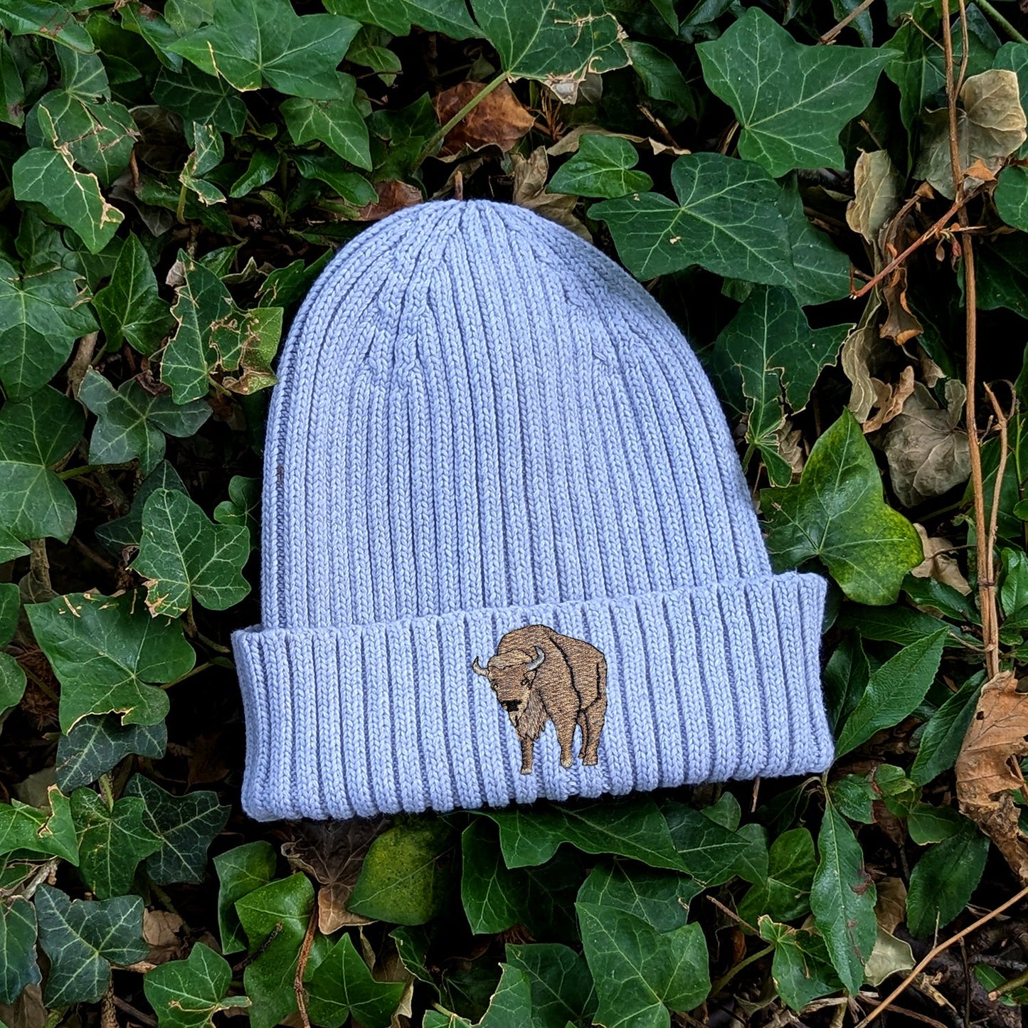 Bison Embroidered Kids Beanie (3 - 7 years)