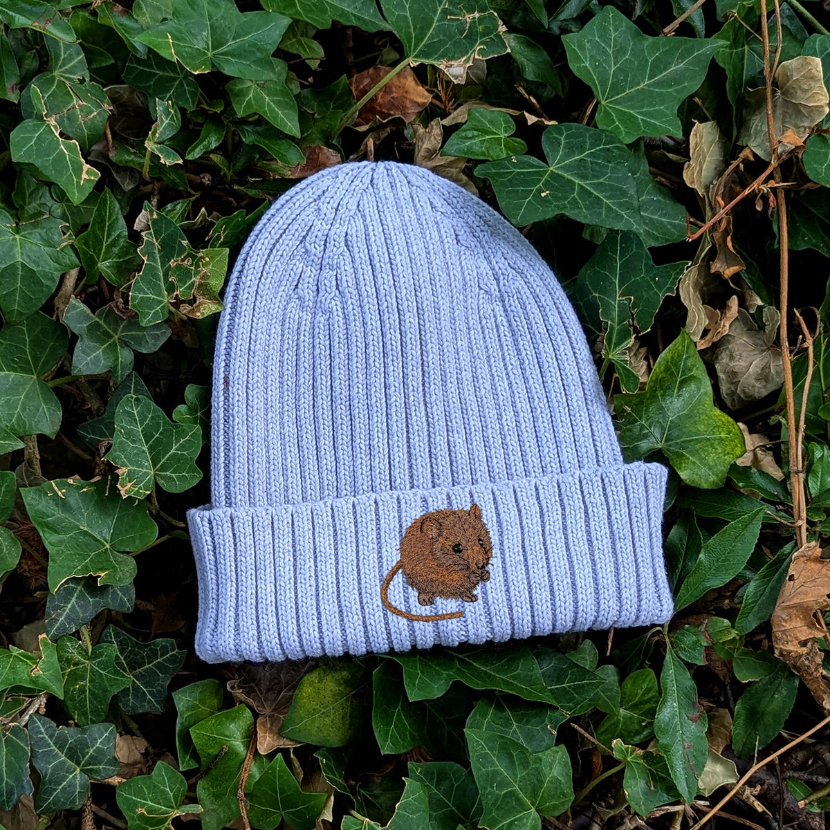 Harvest Mouse Embroidered Kids Beanie (3 - 7 years)