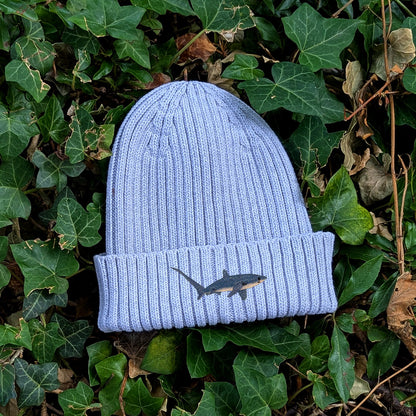 Thresher Shark Embroidered Kids Beanie (3 - 7 years)