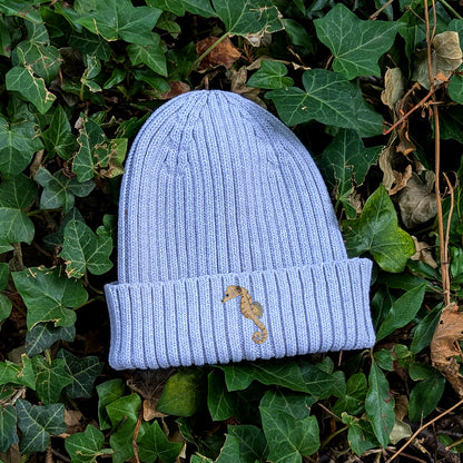Seahorse Embroidered Kids Beanie (3 - 7 years)