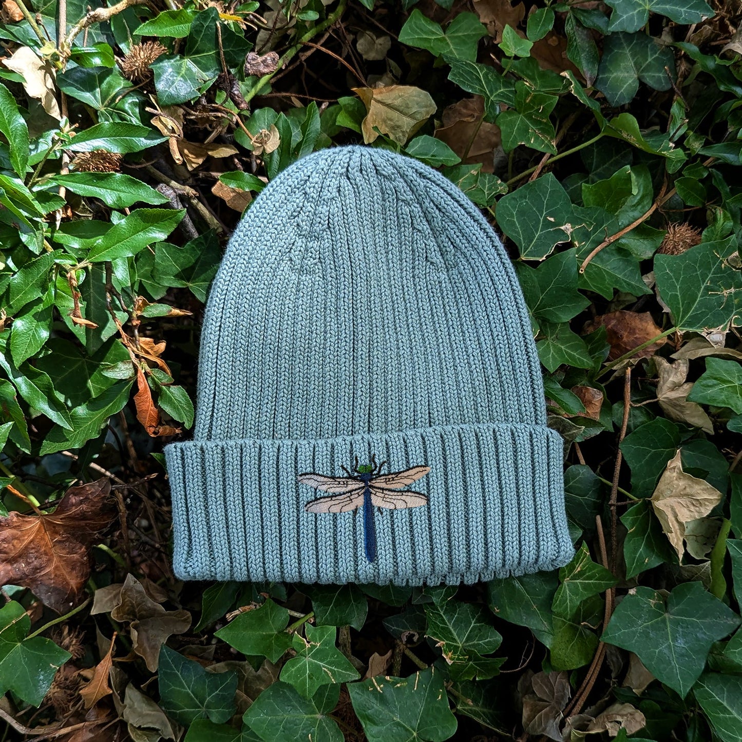 Dragonfly Embroidered Kids Beanie (3 - 7 years)