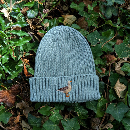 Greylag Goose Embroidered Kids Beanie (3 - 7 years)
