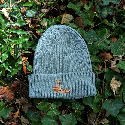 Mushroom Moon Crescent Embroidered Kids Beanie (3 - 7 years)
