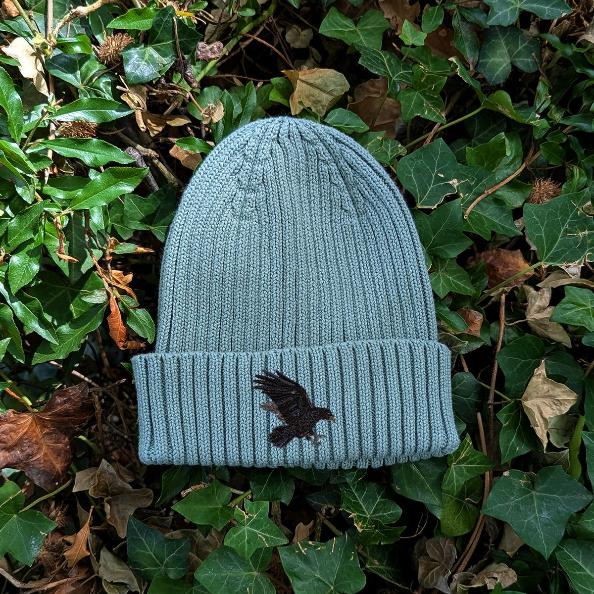 Raven Embroidered Kids Beanie (3 - 7 years)