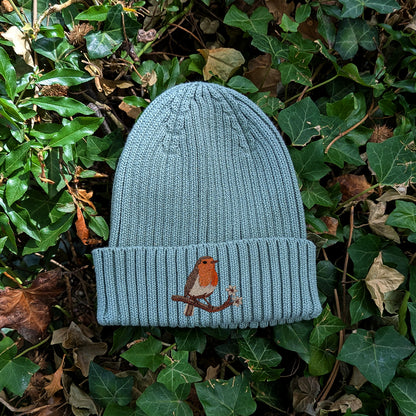 Robin Embroidered Kids Beanie (3 - 7 years)
