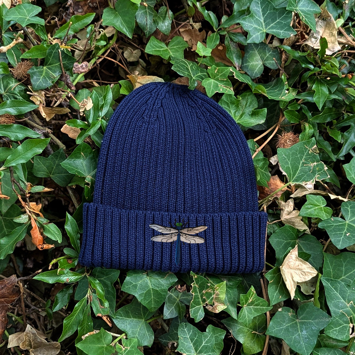 Dragonfly Embroidered Kids Beanie (3 - 7 years)