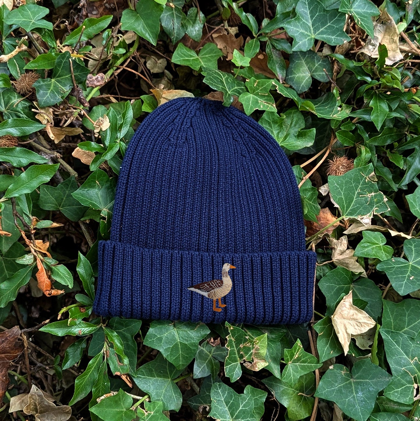 Greylag Goose Embroidered Kids Beanie (3 - 7 years)