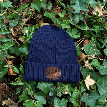 Hedgehog Embroidered Kids Beanie (3 - 7 years)