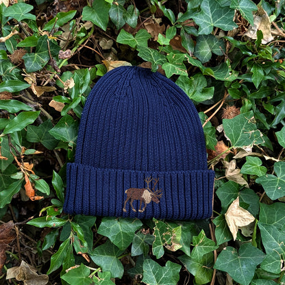 Reindeer Embroidered Kids Beanie (3 - 7 years)
