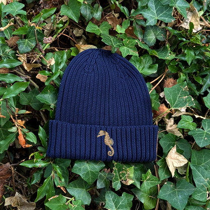 Seahorse Embroidered Kids Beanie (3 - 7 years)