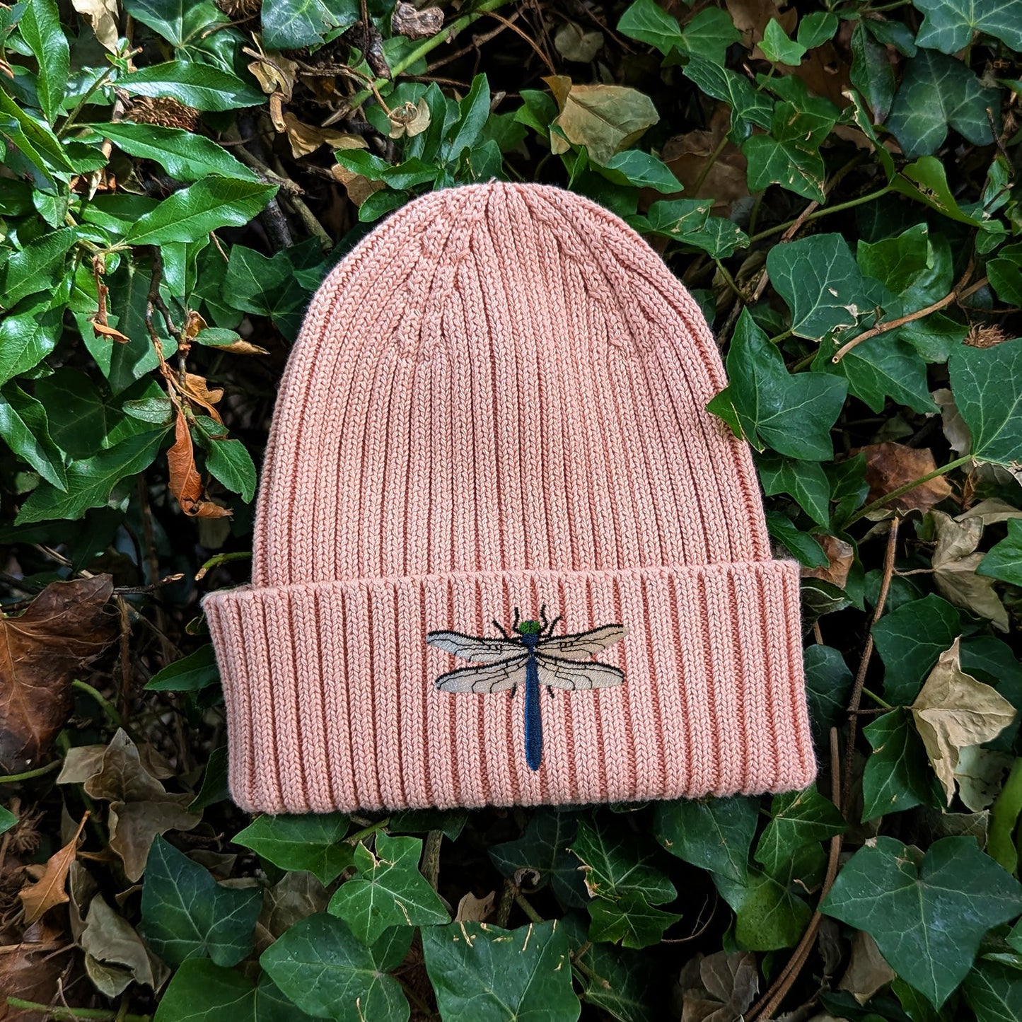 Dragonfly Embroidered Kids Beanie (3 - 7 years)