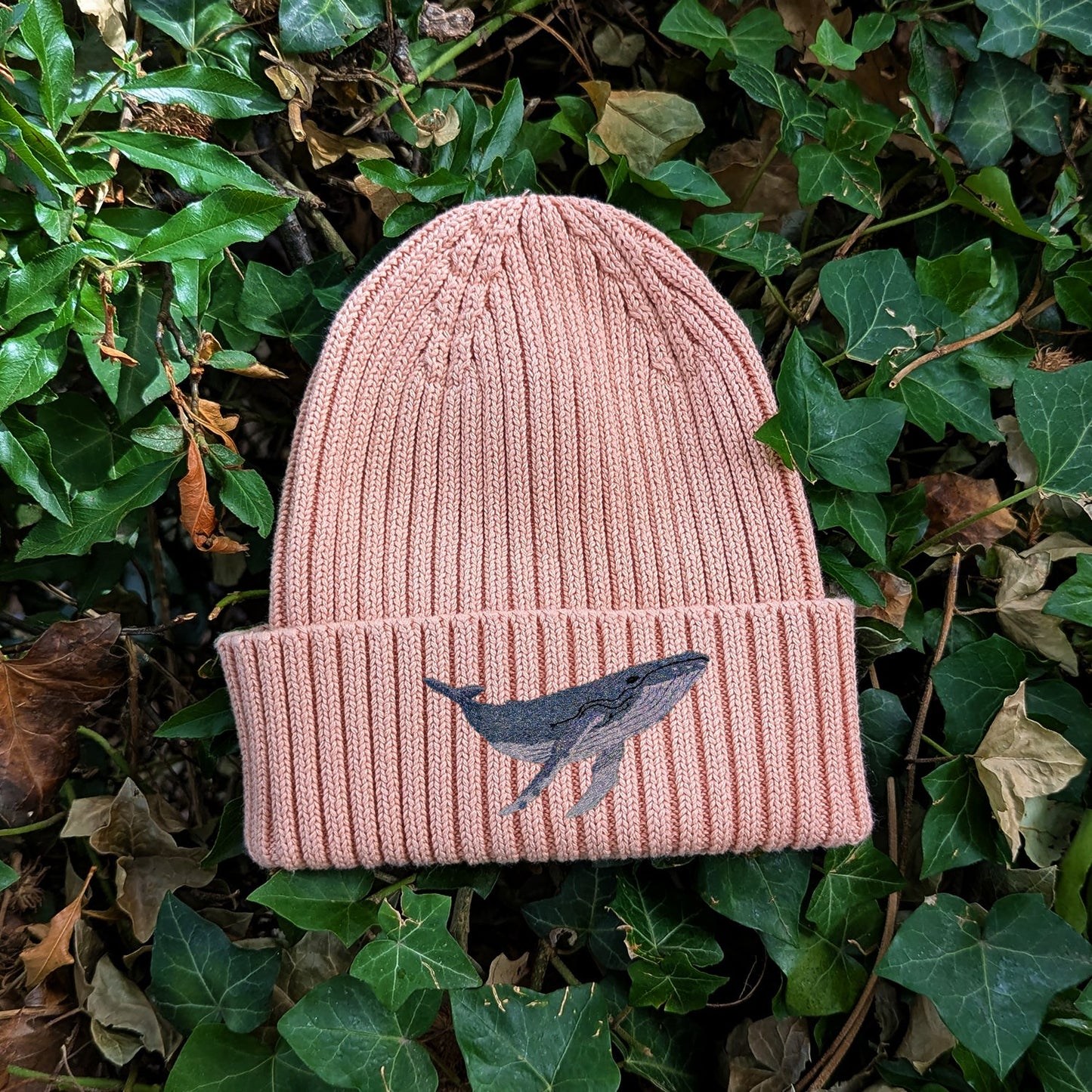 Humpback Whale Embroidered Kids Beanie (3 - 7 years)