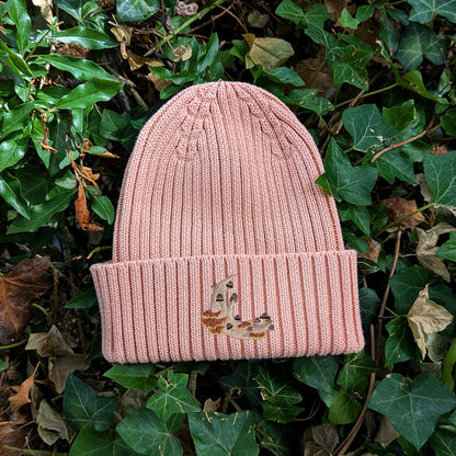 Mushroom Moon Crescent Embroidered Kids Beanie (3 - 7 years)