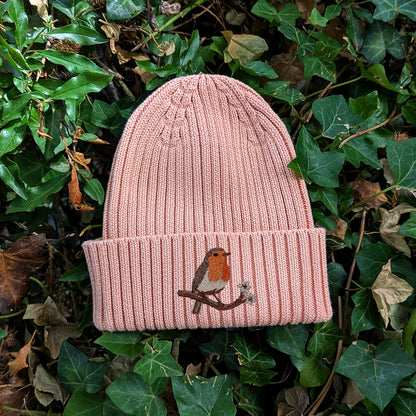 Robin Embroidered Kids Beanie (3 - 7 years)