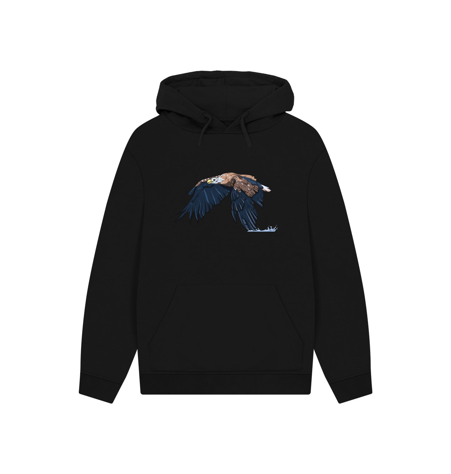 Black Printed Hoody Front