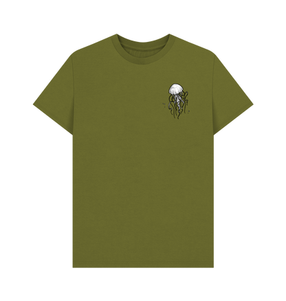 Moss Green Printed T-shirt Front