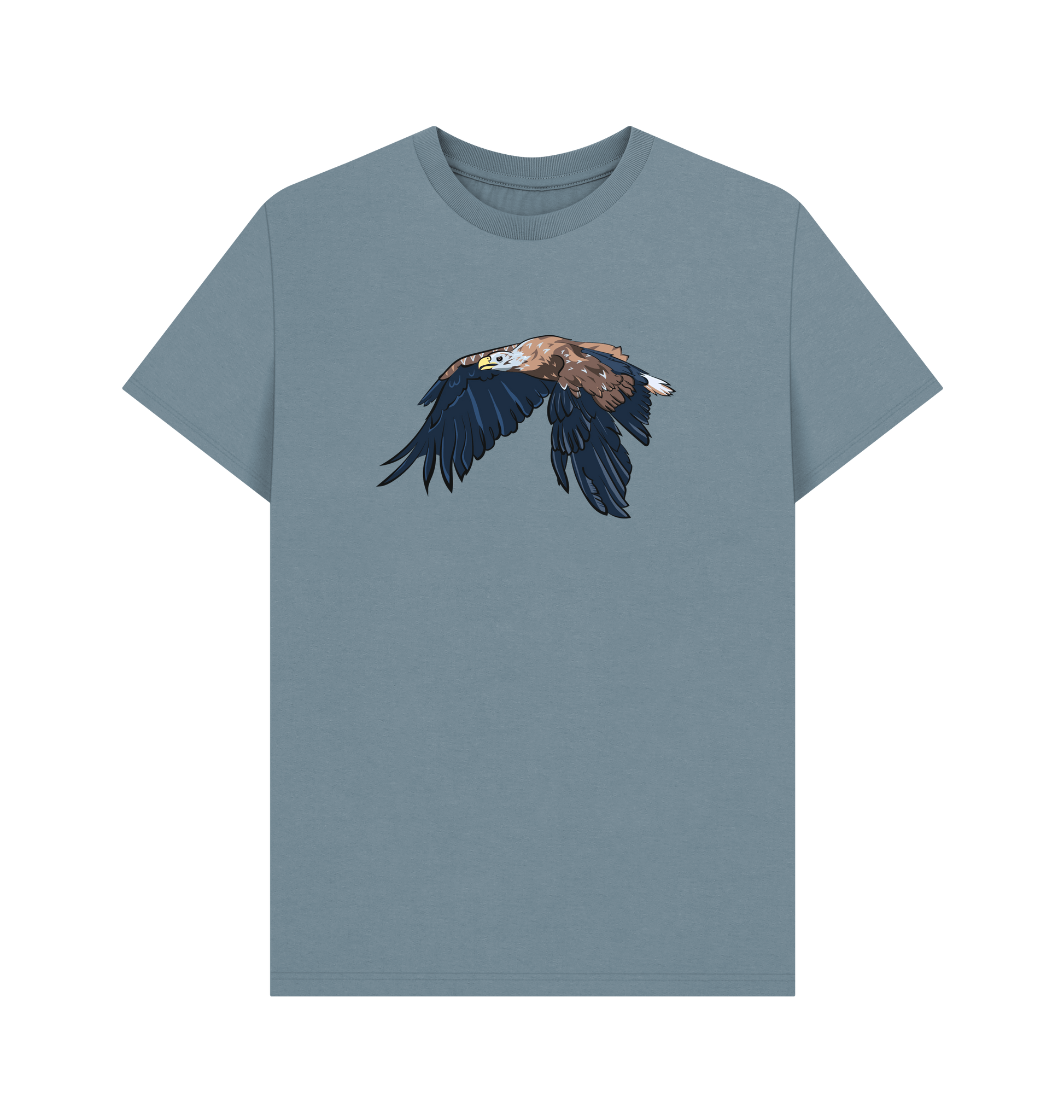 Stone Blue Printed T-shirt Front