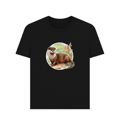 Black Riverside Otter Women's Classic T-Shirt