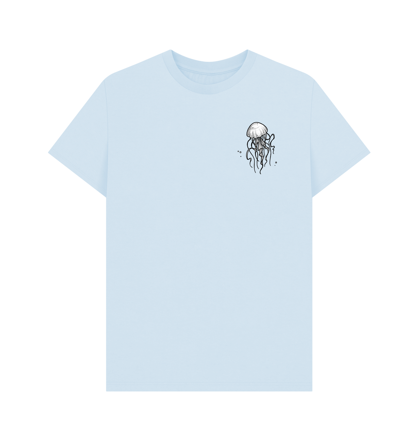 Sky Blue Printed T-shirt Front