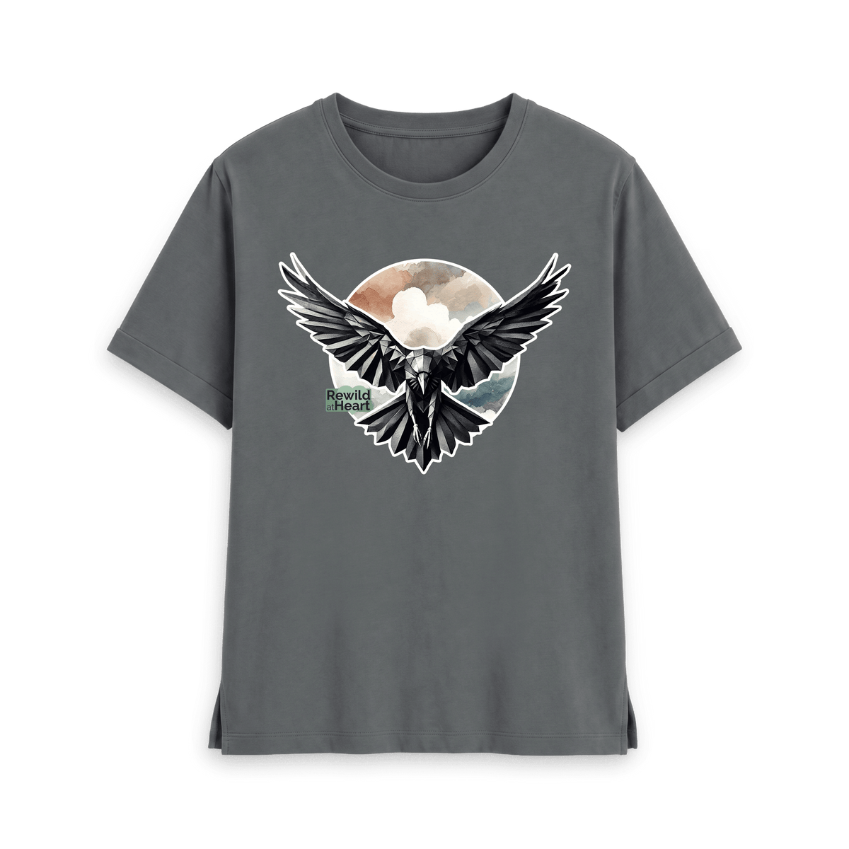 Slate Grey Printed T-shirt Front