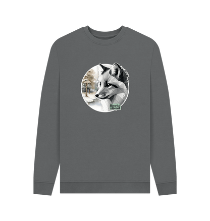 Slate Grey Silent Arctic Fox Men's Sweater