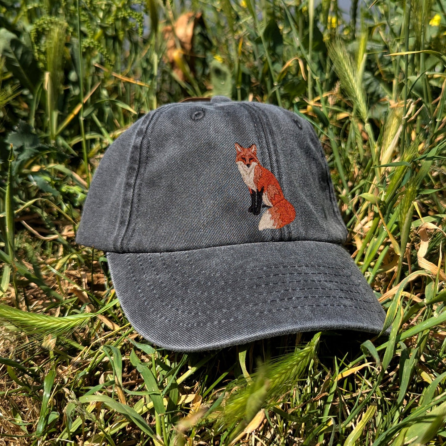 Fox Embroidered Kids Baseball Cap