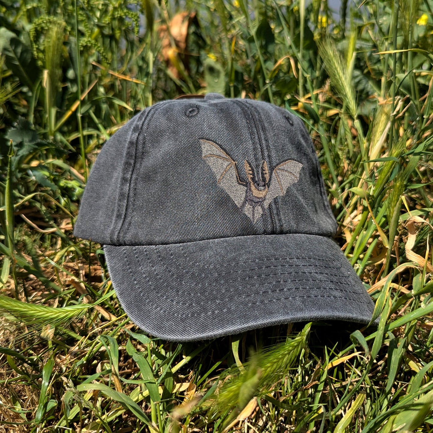 Grey Long-Eared Bat Embroidered Kids Baseball Cap